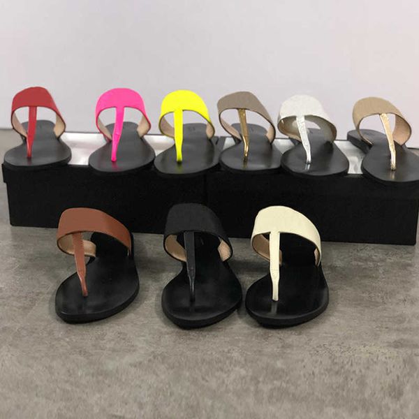 

double metal leather thong sandals: fashion designer slides flip-flops for women, men - black, white, brown summer beach slippers with box -