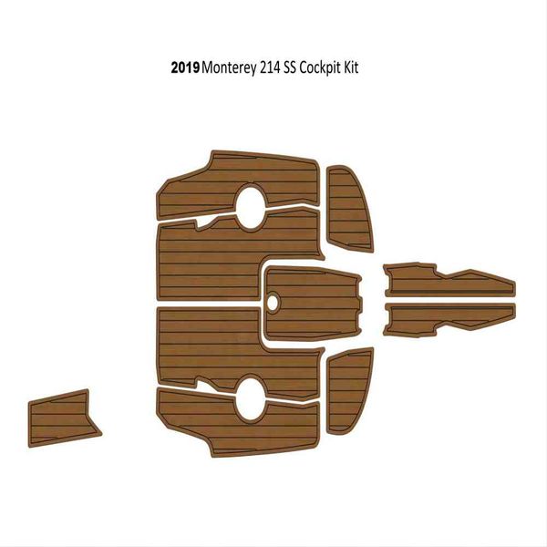

2019 monterey 214 ss cockpit pad boat eva foam faux teak deck floor mat flooring