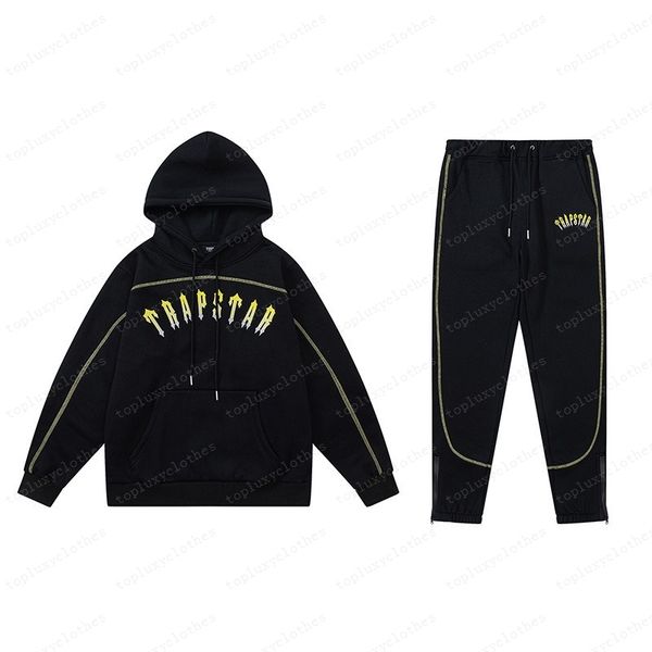 

new mens tracksuits sweater trousers set designer hoodies streetwear sweatshirts quality sports suit embroidery plush letter decoration thic, Gray