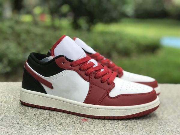 

shoes 1s junpman 1 reverse black toe red white basketball shoe sports sneakers real leather with og box