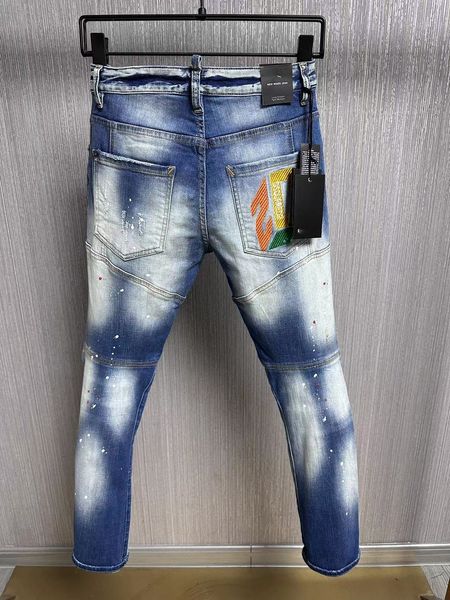 

brand d2 dark dsq dsquare gray new man men jeans italy hole light long blue pants trousers streetwear denim skinny slim straight biker jean