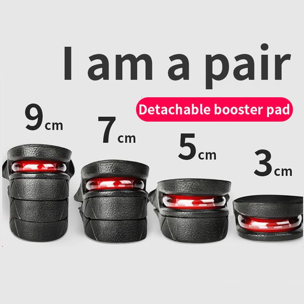 

shoe parts accessories 39cm invisible height increase insole cushion height lift adjustable cut shoe heel insert taller support absorbant fo, White;pink