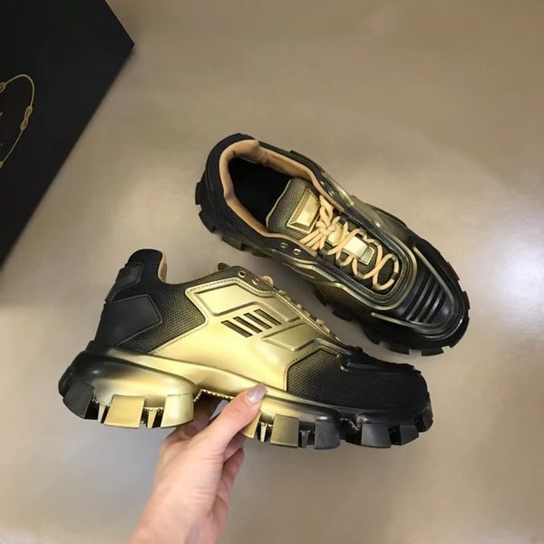 

brand designer cloudbust thunder sneakers shoes men technical knit fabric runner sports light rubber sole casual walking fashion trainer 36-, Black