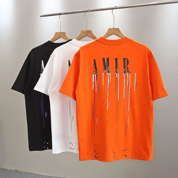 

men's t-shirts summer trend 1 1 t-shirt graffiti letter printing short sleeve high street style casual loose shirt men women cotton tee, White;black