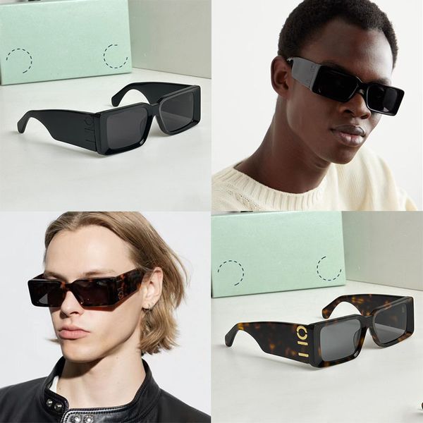 

Large leg square acetate frame sunglasses with letter logo on temples OERI097 hip-hop style Oculos de sol face covering eye glasses protection street photography