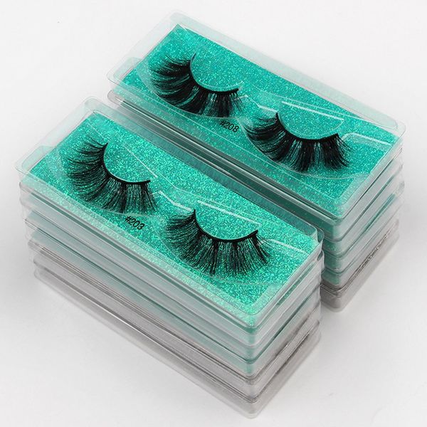 

wholesale eyelashes 3d faux mink lashes soft natural color packing box mink eyelashes false eyelash makeup faux cils in bulk