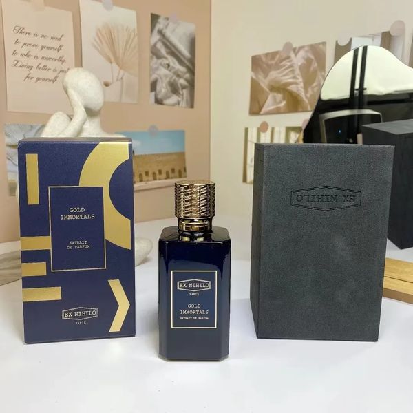 

Men Ex Nihilo Gold Immortals Perfume Extrait De Parfum 100ml Fleur Narcotique Patchouli Memory Perfumes EDP Neutral Long Lasting Cologne Fragrance