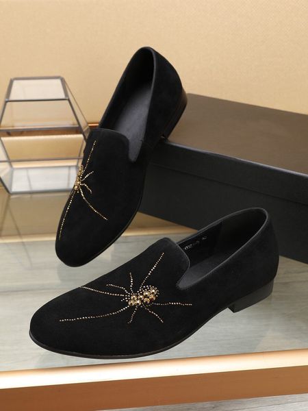 

new 2023 male business party wedding dress shoes slip on comfortable loafers brand designer classic oxford shoes men's leisure flats si, Black