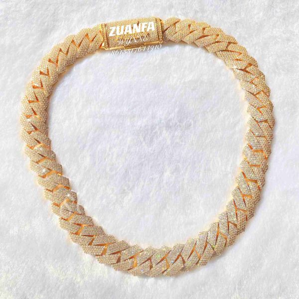 

30.56ctw big guy 20mm 4 row diamonds 925 sterling silver iced out lab moissanite diamond cuban link chain