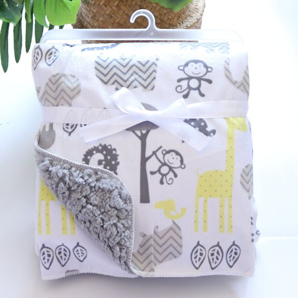 

blankets swaddling born thick 2layers coral fleece infant swaddle stroller cover blankets kids baby girls boy soft bedding quilts 230427