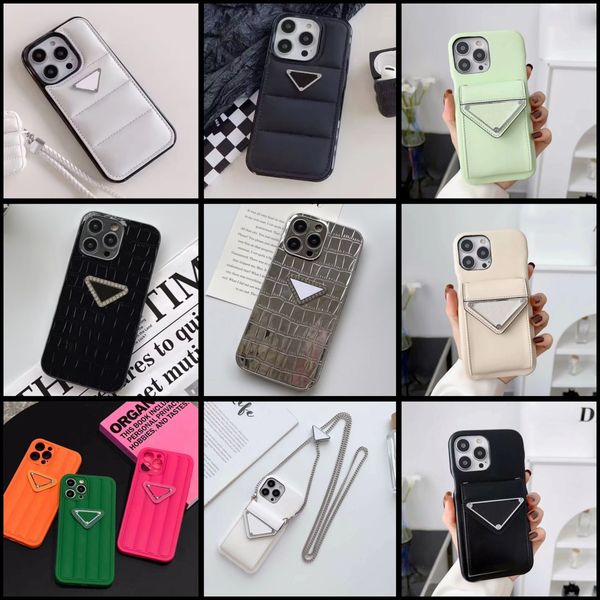 

brand fashuion designer phone cases for 11/12/13/14 pro max for women men with box