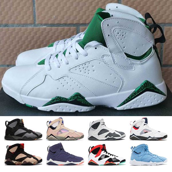 

jumpman 7 7s men basketball shoes citrus afrobeats flint bordeaux patta shimmer hare raptor barcelona days white green sport trainer sneaker