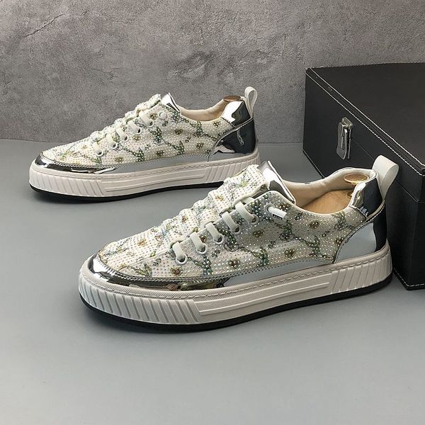 

british style wedding dress party shoes fashion designer rhinestone low lace up casual sneakers round toe thick bottom business driving walk, Black
