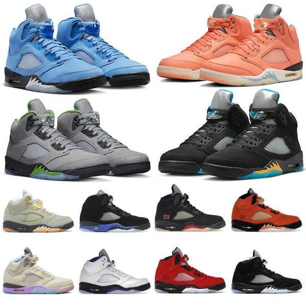 

jumpman 5 basketball shoes men 5s unc racer university blue aqua green bean crimson bliss dark concord mens trainers sports sneakers