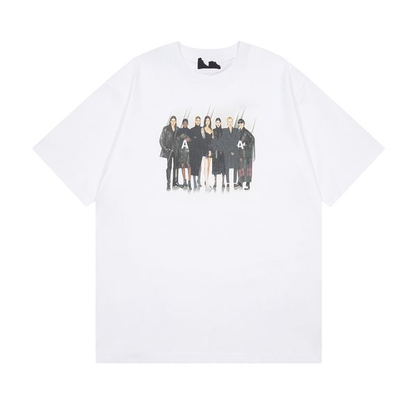 

men's t-shirts fashion men's t-shirt 2023 balencaigaity new cotton soft anti-wrinkle retro decorative printing letters casual stud, White;black