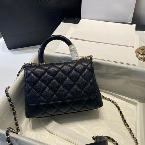 

designer handbag genuine leather chain bag luxury flap bag 19cm delicate knockoff shoulder bag with box yc223