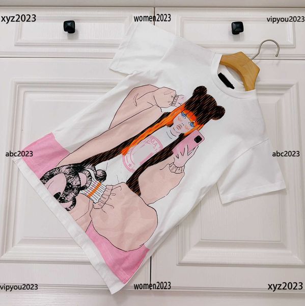 

2023 fashion tees kids short sleeve baby t-shirt child clothing summer colorful irregular line design round neck new product, Blue