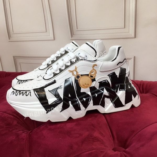 

2023brand designer men casual shoes triple black sneakers leather trainer printed platform trainers shoes