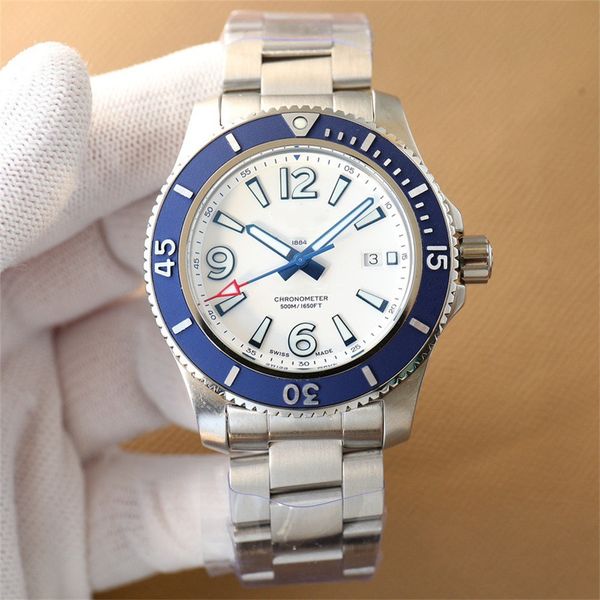 

aaa 3a quality brand watches 42mm men sapphire glass stainless steel with gift box automatic mechanical jason007 watch 02-2, Slivery;black