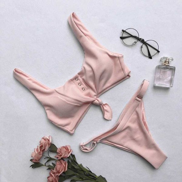 

summer new fashion swimwear women's split special fabric bikini