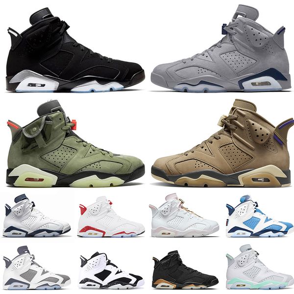 

2024 Basketball Shoes J6 OG Jumpman 6 6s Brown Kelp Black Infrared Yellow Ochre UNC Greogetown TS Cactus Jack Travis Bordeaux Mens Women Designer Sneakers Trainers, 40-47 cool grey