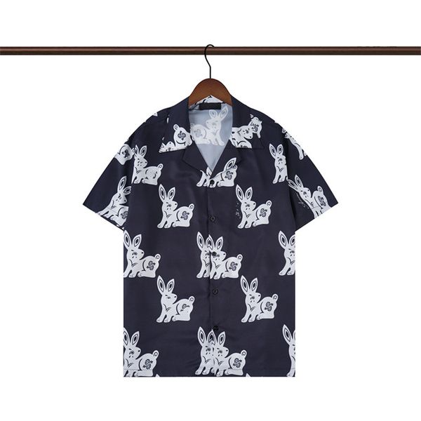 

designer shirt mens button up shirts print bowling shirt hawaii floral casual shirts men slim fit short sleeve dress hawaiian t-shirt, White;black