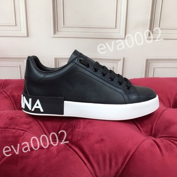

designer sneakers calfskin casual shoes vintage leather trainers all-match stylist sneaker leisure shoe platform lace-up, Black