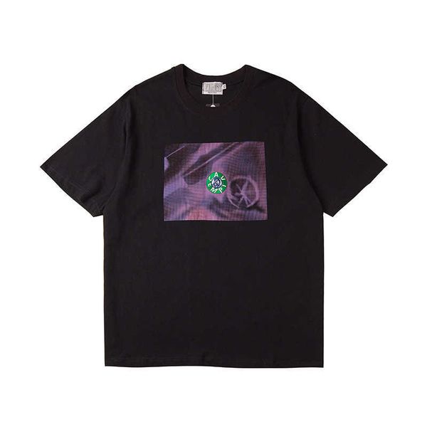 

men's t-shirts cavempt ce tshirt man woman 11 embroidered green purple gradient frame print cavempt ce pullover j230427, White;black
