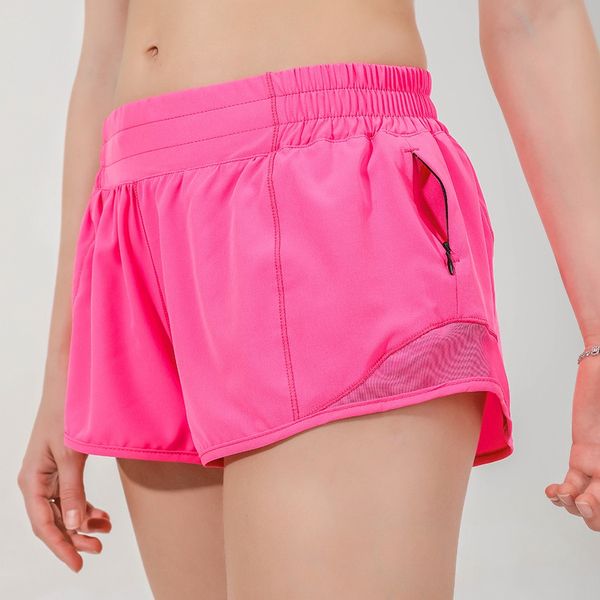 

lu-068 high rise shorts sweatpants with continuous drawcord quick dry athletic yoga shorts built-in lined sports lightweight active