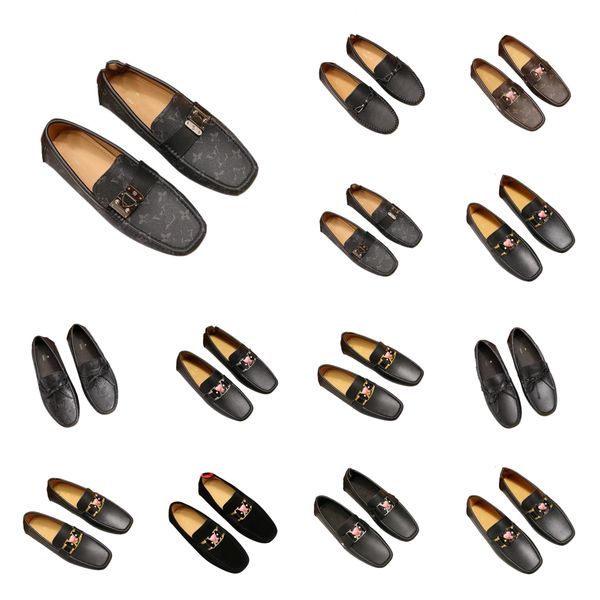 

mens genuine leather dress shoes business wedding shoes oxfords crack printing lace up pointed toe formal social shoes men, Black