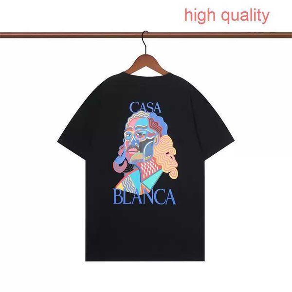 

designer casablanca t shirt fashion men casual t-shirts man clothing street tennis club shorts sleeve clothes s luxury us size 0ska, White;black