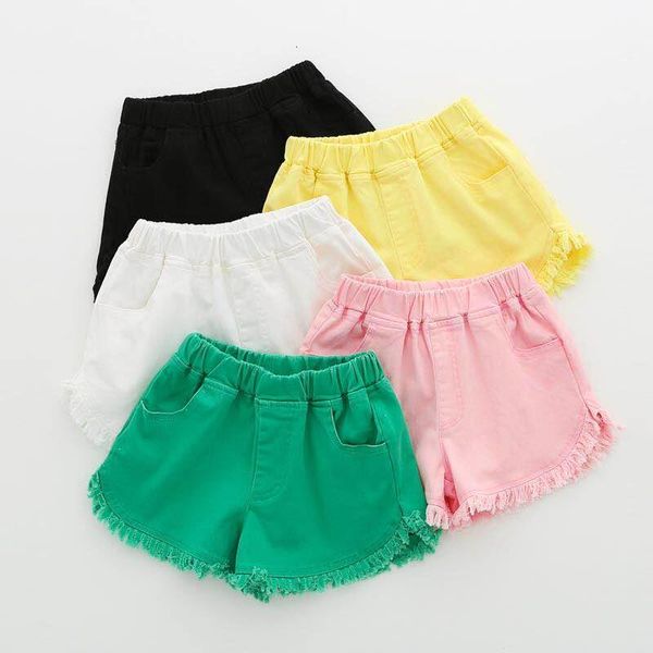 

shorts ienens pakaian denim musim panas anak bayi perempuan celana pendek jeans kasual bawahan 230426, Black