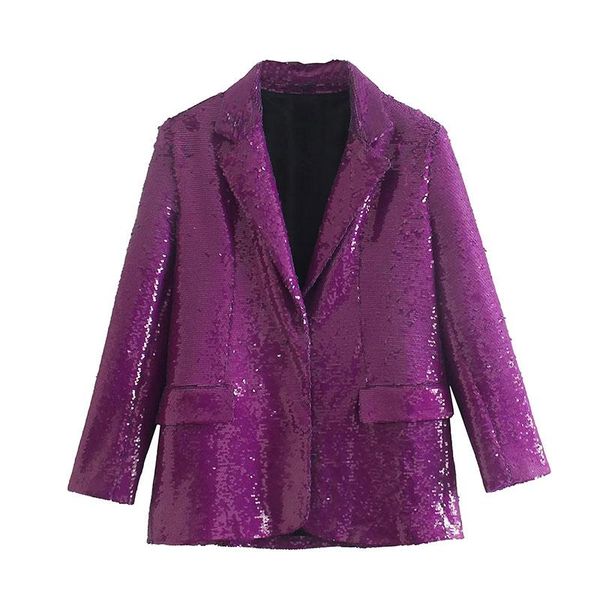 

pants nlzgmsj zbza women 2022 spring sequined blazer long sleeve button celebrity long women jacket blazer 202212, White