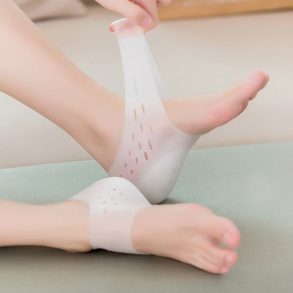 

shoe parts accessories invisible height increases insole women men's heel pad silicone neutral orthopedic foot massage elastic breathab, White;pink