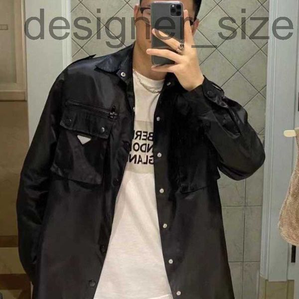 

men's jackets designermen jacket embroidered casual shirt pd designer jackets nylon thin trench coat mens zipper jacket cardigan coat t, Black;brown