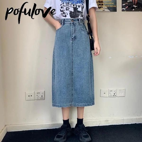 

capris jean skirt woman gothic y2k floral pencil skirts harajuku denim skirt high waist aline slit long skirts spring and summer, Black;white
