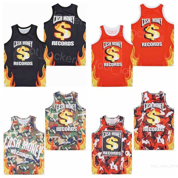 

basketball movie cash money records jerseys soldiers film college for sport fans breathable embroidery and stitched pure cotton team retro p, Black