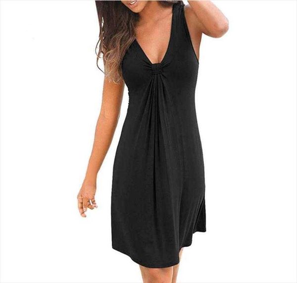

eaby dress deep v neck loose off the shoulder sleeveless casual beach, Black;gray