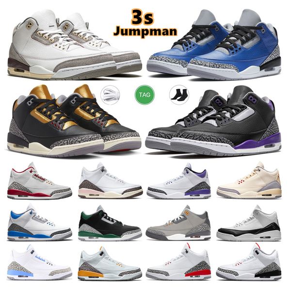 

jumpman 3s basketball shoes mens trainers outdoor sports sneakers 3 rust pink desert elephant fire red unc court purple laser orange cardina