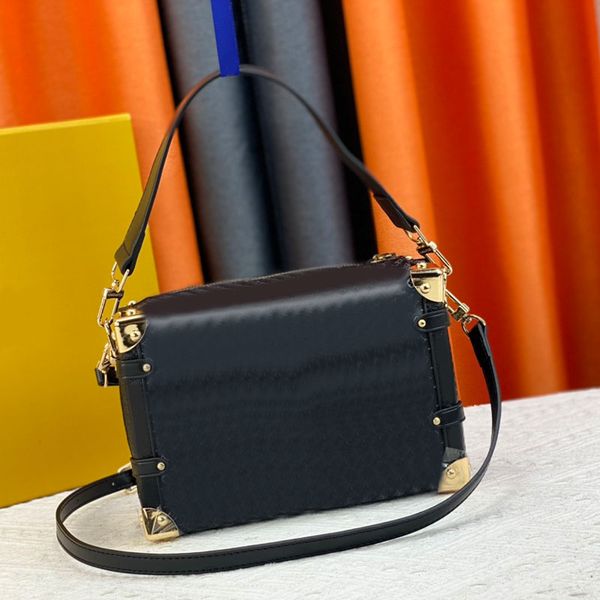 

trunk crossbody bags square handbags purse tote clutch shoulder wallet colored letters pattern embossed letters hardware detachable strap pl