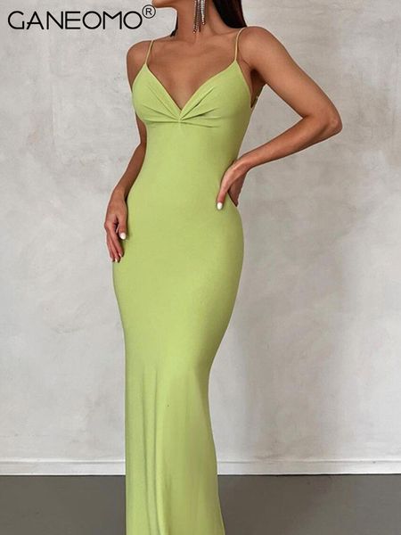 

casual dresses prom slip v neck backless maxi dres summer elegant evening party night ladies birthday bodycon dance long 230426, Black;gray