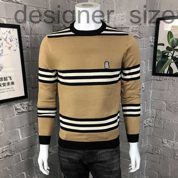 

men's sweaters designertb embroidered wool sweaters men women sweatshirt burb designer sweater stripe round-neck knit shirt 4xl 5xl q07, White;black