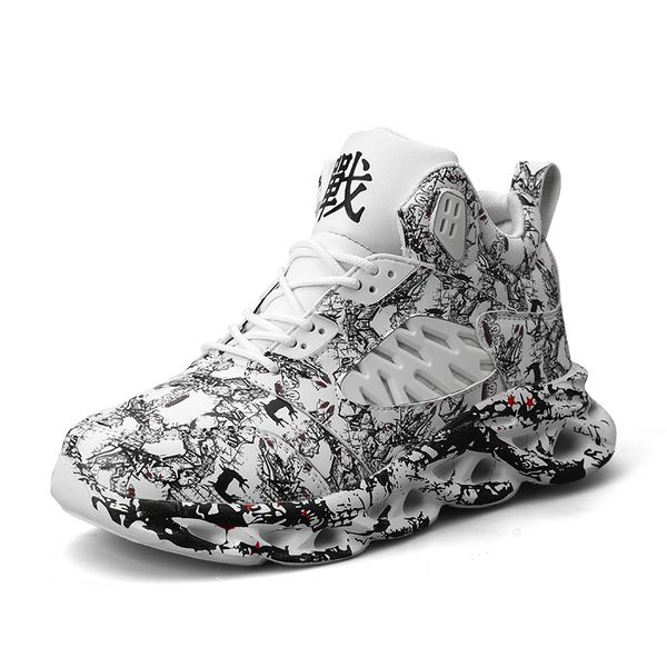

dress shoes casual thick bottom graffiti men's sports anti-slippery waterproof male sneakers outdoor walking jogging athletic 230426, Black