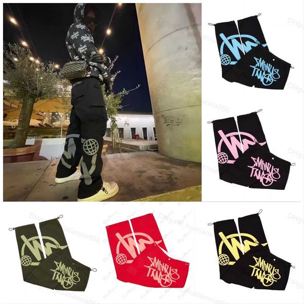 

21s men's plus size pants cargo minus two harajuku casual loose punk rock straight wide leg trouser streetwear y2k pant retro street tr, Black