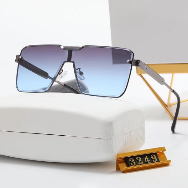 

one piece lenses square sunglasses mirror emed design metal temples engraved decoration mens and womens sunglasses eye protection, White;black