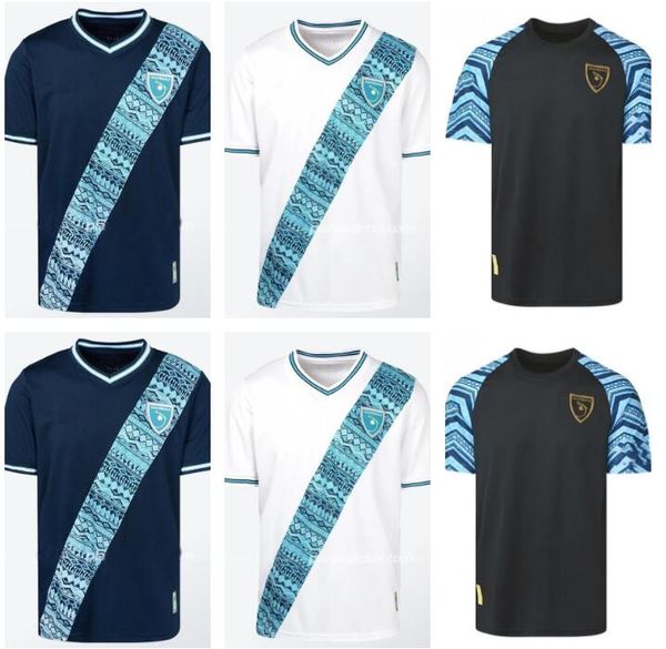 

23 24 guatemala national team soccer jerseys lom oscar santis antonio lopez 2023 2024 home white away blue men size s-xxl new sport football, Black;yellow