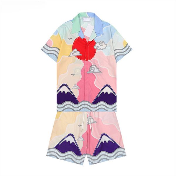 

mix style summer designer tracksuits sets 2023 mens hawaii beach classical letter print running suits t-shirt short sleeve t shirts tee spo, Gray