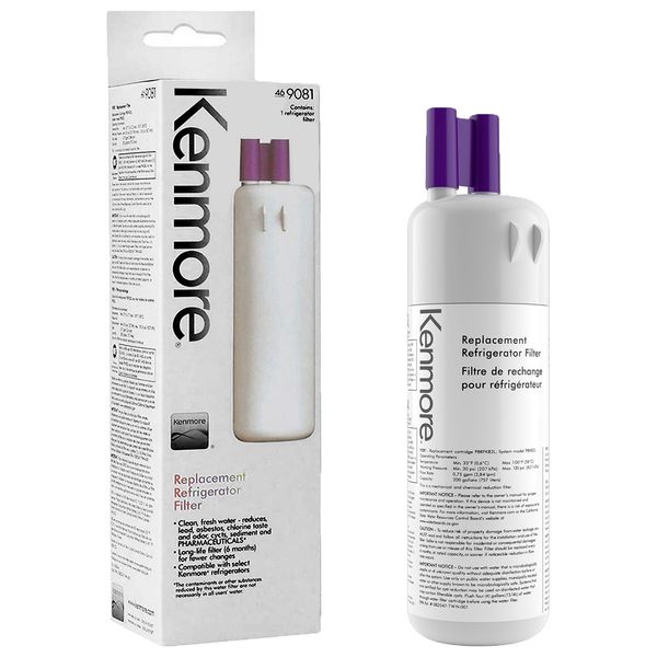 

kenmore 9081 replacement refrigerator water filter, 469081, p8rfkb2l, 9930, or 469930