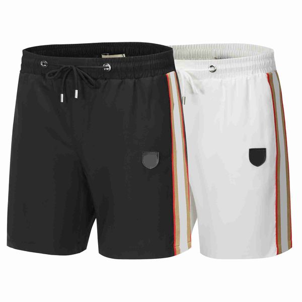 

2023 men's designer summer beach shorts fashion letter printing drawstring pants loose fitting men's casual european and american, White;black