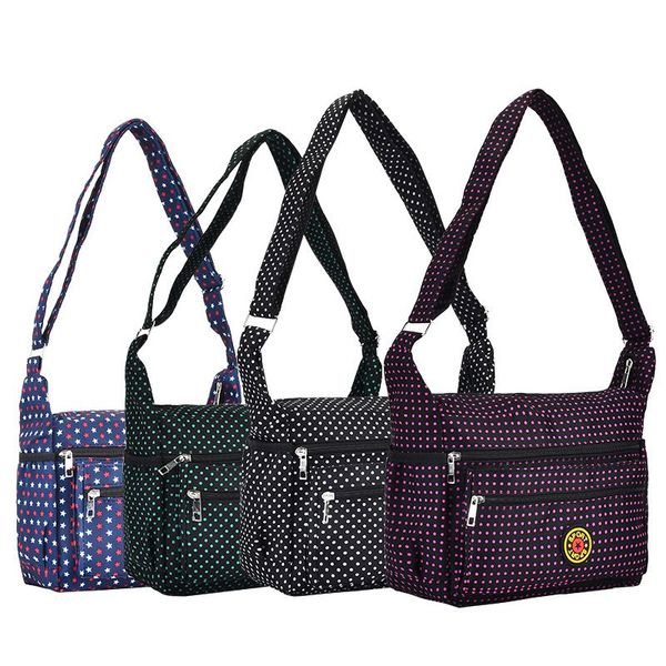 

middle-aged and elderly fabric bags diagonal backpack underarm bag floor stall women's backpack, Black;red